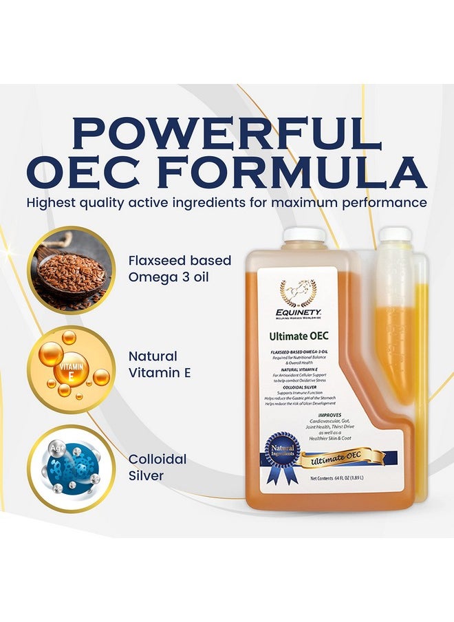 Equinety Ultimate OEC - Horse Supplements & Hoof Supplements for Horses - Omega 3 with Flax Seed, Horse Oil, Vitamin E for Horses & Coat Defense for Horses - Vet-Approved Horse Joint Supplement & Hoof Oil  - Image 4