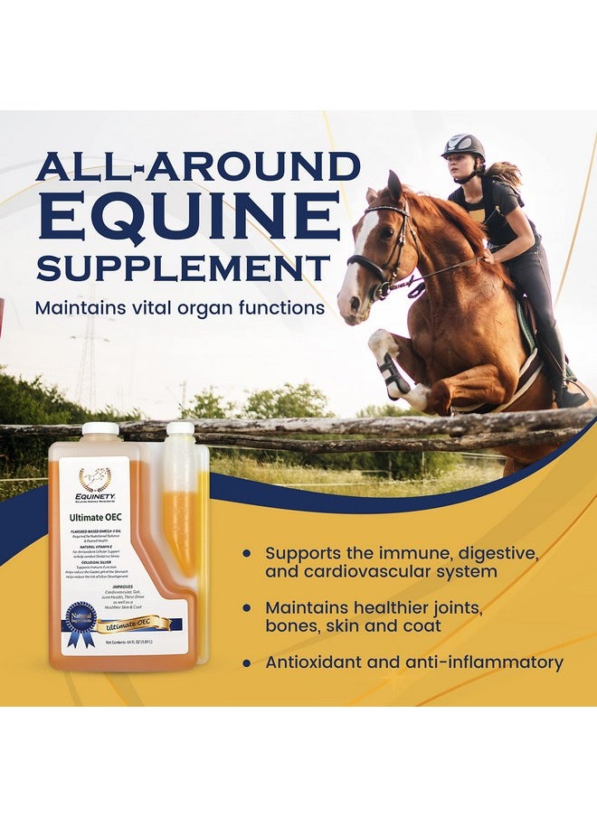 Equinety Ultimate OEC - Horse Supplements & Hoof Supplements for Horses - Omega 3 with Flax Seed, Horse Oil, Vitamin E for Horses & Coat Defense for Horses - Vet-Approved Horse Joint Supplement & Hoof Oil  - Image 3