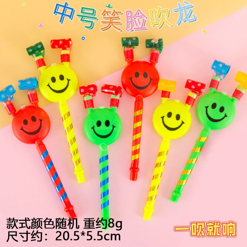 Children'S Gifts For Elementary School Students Kindergarten Activity Toys Prize Push Scan Code Smiley Face Blowing Dragon Whistle - Image 1
