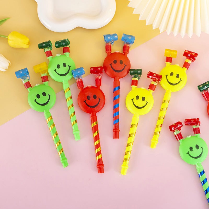 Children'S Gifts For Elementary School Students Kindergarten Activity Toys Prize Push Scan Code Smiley Face Blowing Dragon Whistle - Image 4