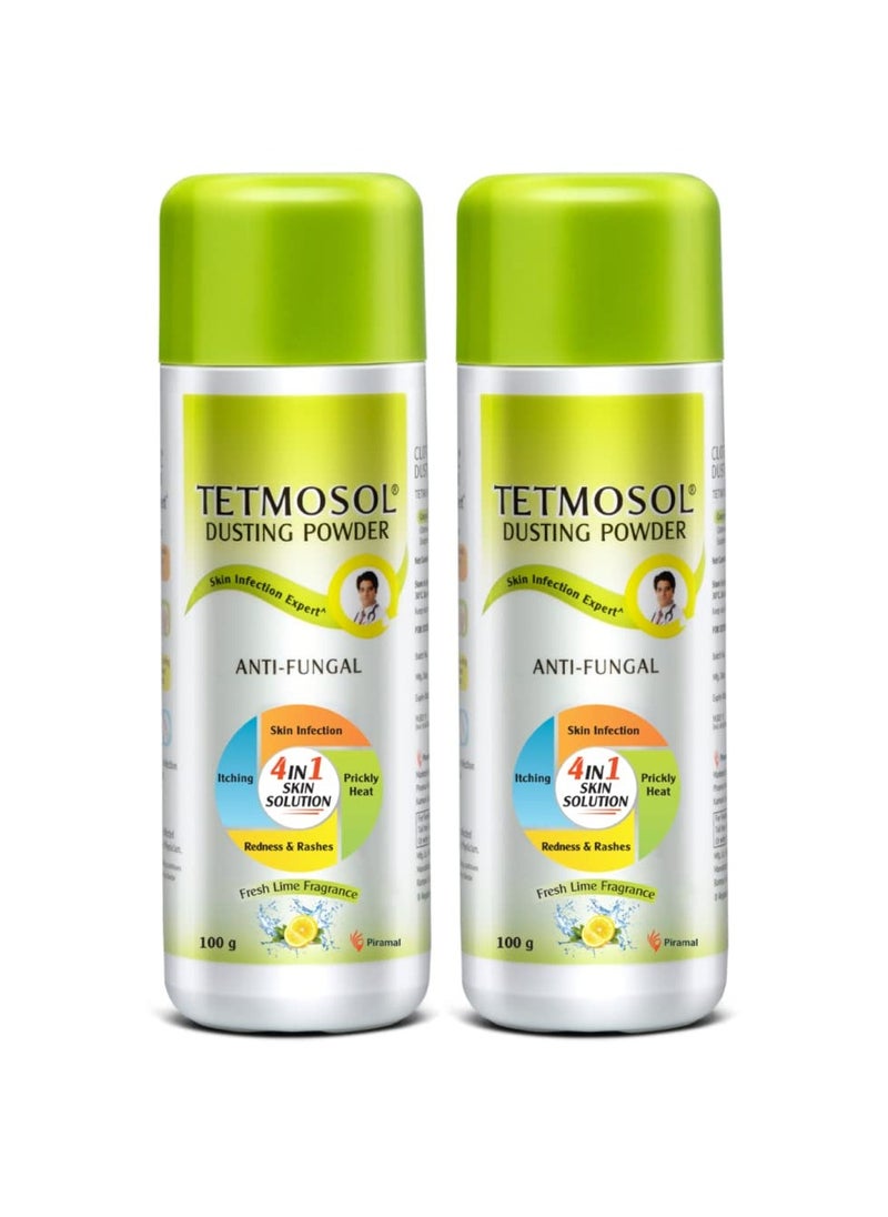 tetmosol Tetmosol Anti-fungal Dusting Powder - for daily use - fights skin infections, prickly heat, itching - Pack of 2 (2x100gms)  - Image 1