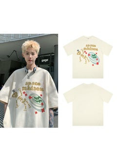 Broken Planet Cartoon Logo Cotton Tee 301 apricot