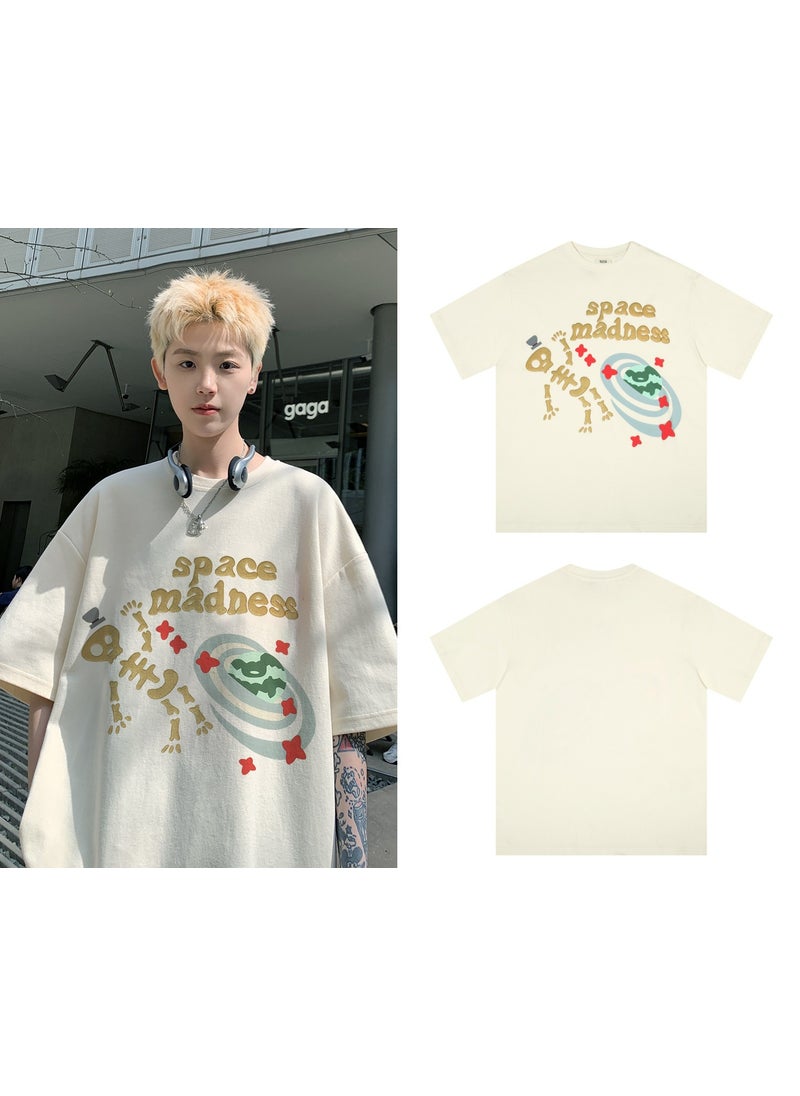 Generic - Broken Planet Cartoon Logo Cotton Tee 301 apricot - Image 1