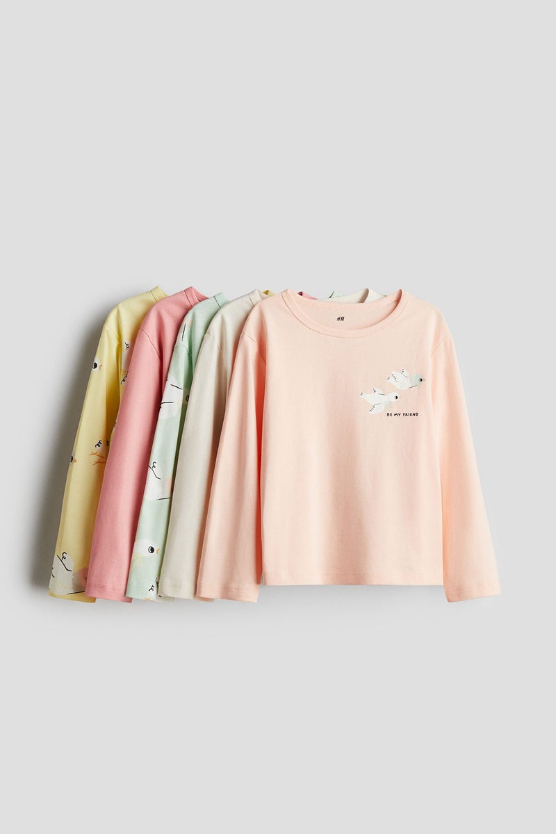H&M 5-Pack Cotton Jersey Tops - Image 1