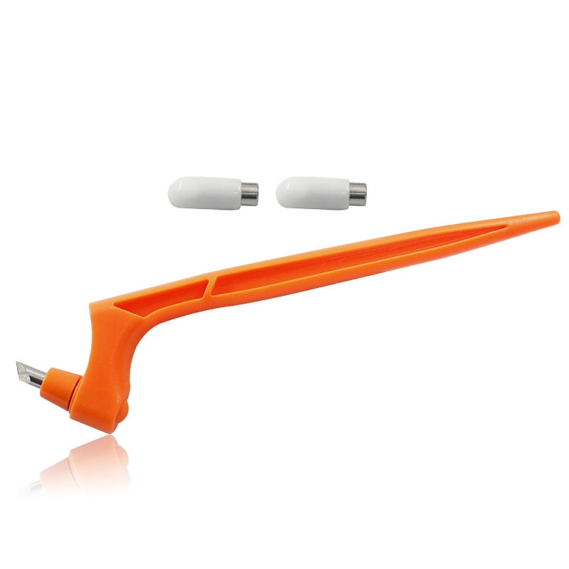 Moicstiy Craft Cutting Tools Pen  Craft Cutting Knives With 3 Different 360 Degree Rotating Blades Stainless Steel Cutter Pen For Stencils Scrapbooks Diy Crafts (Orange) - Image 5