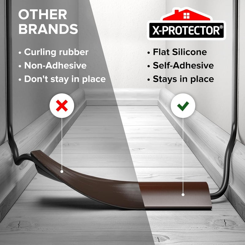 X-Protector Floor Cord Cover - 5’ Overfloor Cord Protector - Self-Adhesive Power Cable Protector - Silicone Cord Protector - Ideal Extension Cord Cover to Protect Wires On Floor (60 in) - Image 3