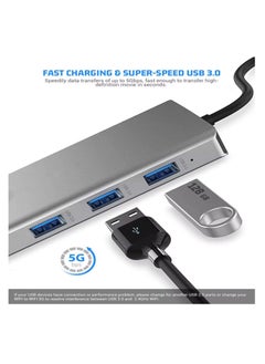 Generic USB to HDTV Multifunction Adapter 12 Port Aluminium Type C Docking Station 1* HDMI Port, 1* VGA, RJ45, 5 USB 3.0 Ports, 1-3.5mm Audio, USB-C Power Delivery, TF/SD Slot (USB C to 12 in 1 HUB)  - Image 5