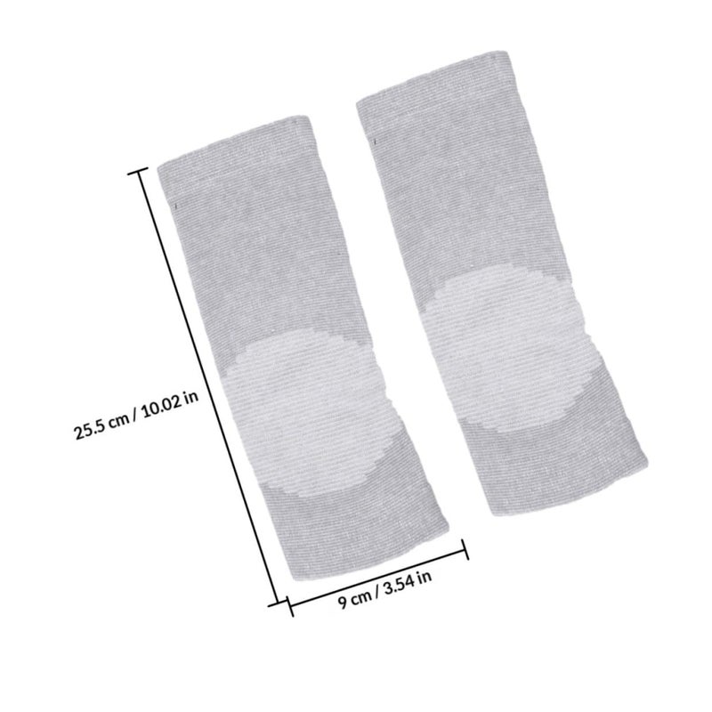 Gray Ankle Brace Compression Sleeves 2 Pack Support For Sports Fitness Workout Men Women - Image 3