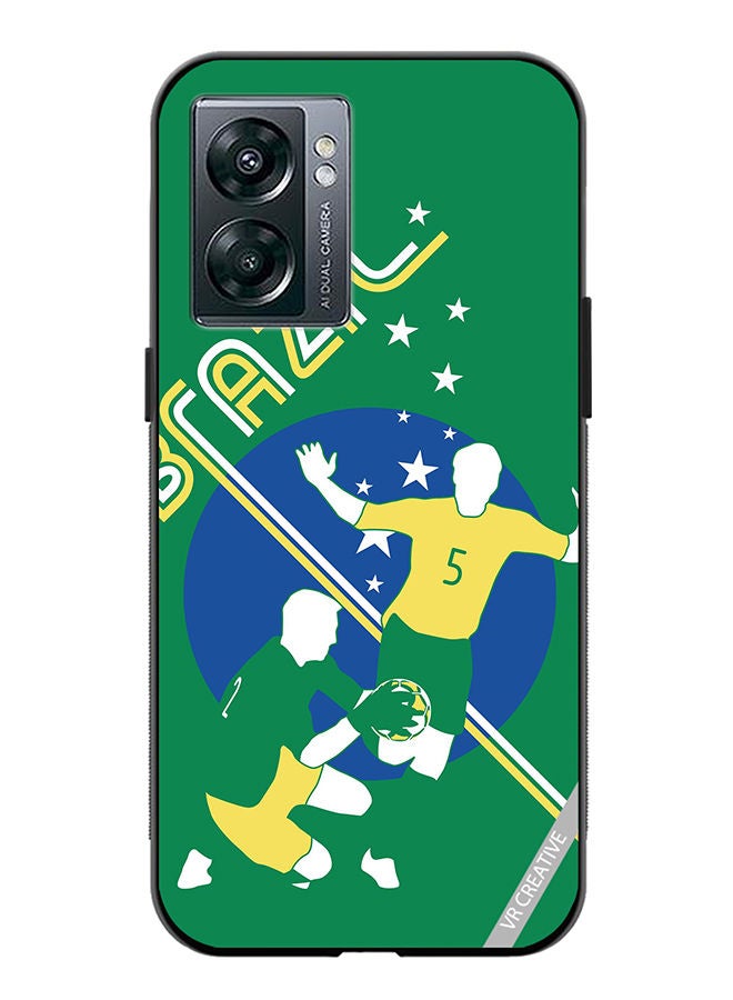 VR CREATIVE Protective Case Cover For OnePlus Nord N300 Brazil Football Soccer Players Design Multicolour - Image 1
