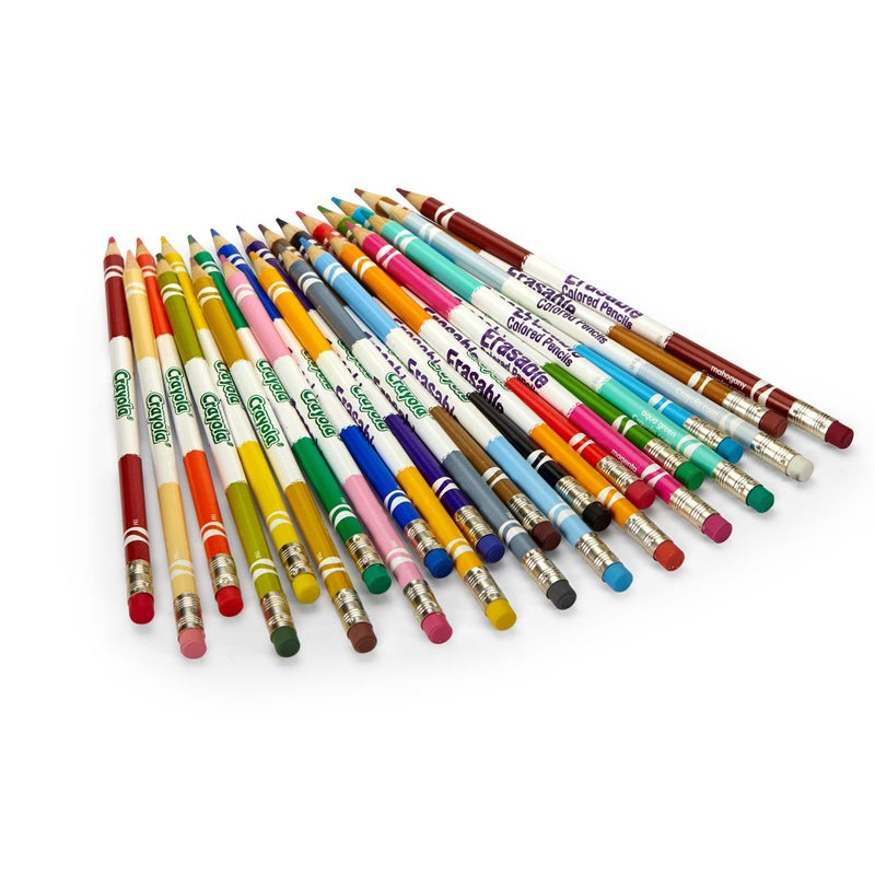 Crayola Erasable Colored Pencils (24ct), Kids Coloring Pencils for Coloring Books, Assorted Colors, Arts & Crafts Supplies, Gifts, Ages 6, 7, 8 - Image 4