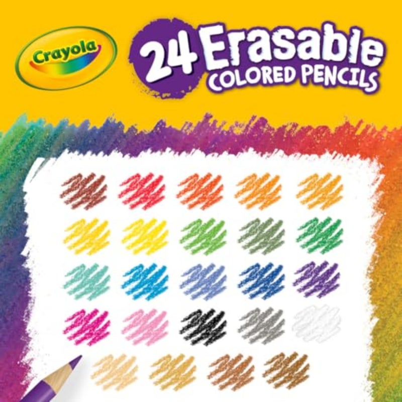 Crayola Erasable Colored Pencils (24ct), Kids Coloring Pencils for Coloring Books, Assorted Colors, Arts & Crafts Supplies, Gifts, Ages 6, 7, 8 - Image 5