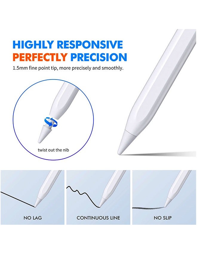 ستايلس قلم ستايلس الذكي بشاشة تعمل باللمس لأجهزة iOS وAndroid، قلم ستايلس قابل لإعادة الشحن ومتوافق مع هواتف وأجهزة لوحية Samsung Huawei - Image 2
