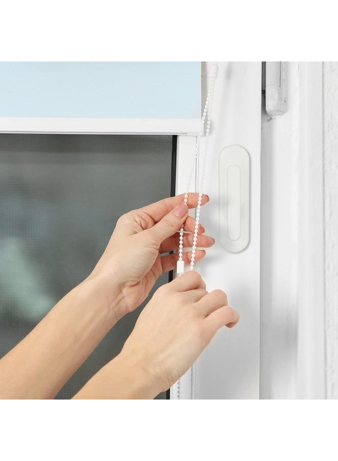 Blulu 4 Pieces Cord Safety Blind Pull Cord Twister Window Cord Wrap Cleats Blind Cord Holder Curtain Cord Wind Up Baby Child Proofing Window Gate Safety Adhesive Wall Hanging Hooks - Image 5