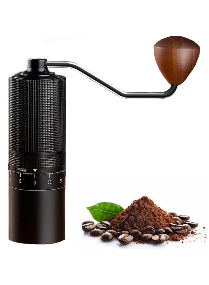 SYOSI Manual Coffee Grinder Upgraded Hand Coffee Bean Grinder with Stainless Steel Conical Burr Adjustable Double Bearing Positioning for Drip Coffee Espresso French Press Pour Over (Capacity 23g) - Image 1