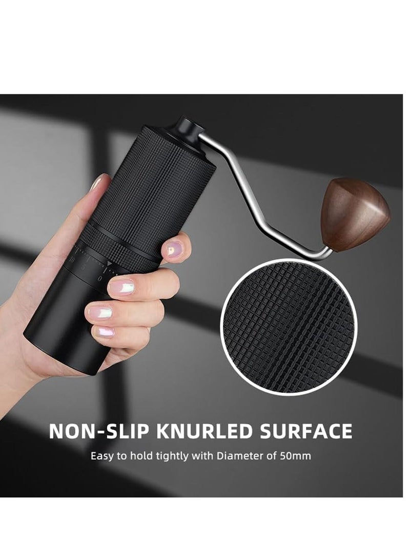SYOSI Manual Coffee Grinder Upgraded Hand Coffee Bean Grinder with Stainless Steel Conical Burr Adjustable Double Bearing Positioning for Drip Coffee Espresso French Press Pour Over (Capacity 23g) - Image 3