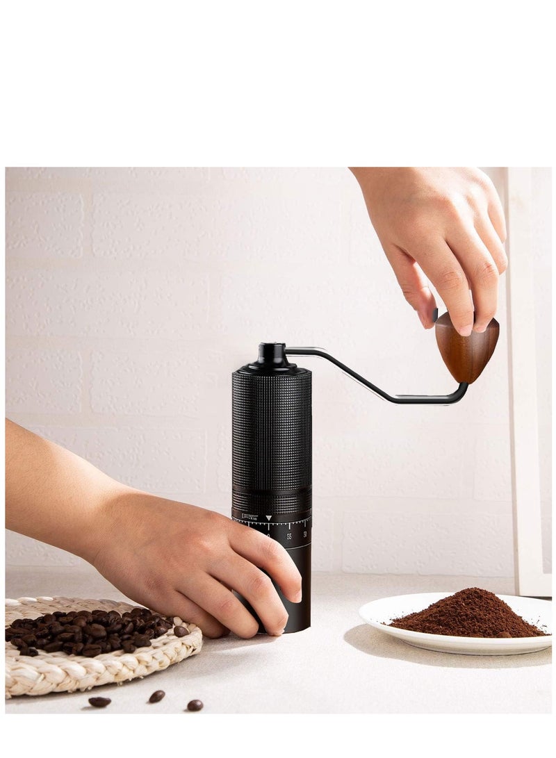 SYOSI Manual Coffee Grinder Upgraded Hand Coffee Bean Grinder with Stainless Steel Conical Burr Adjustable Double Bearing Positioning for Drip Coffee Espresso French Press Pour Over (Capacity 23g) - Image 2