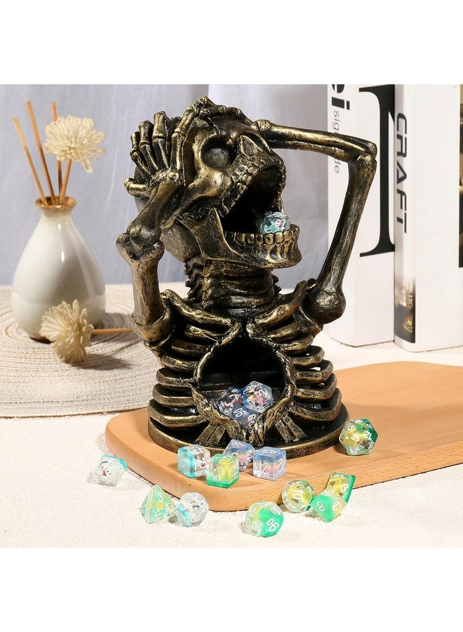 DNDND Skull Dice Tower, Coppe D&D Dice Rolling Tower for Dungeons and Dragons DND Tabletop Game and RPG Games (Copper) - Image 1