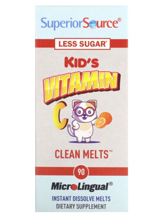 Superior Source Kid's Vitamin C Clean Melts Orange 90 Instant Dissolve Melts 