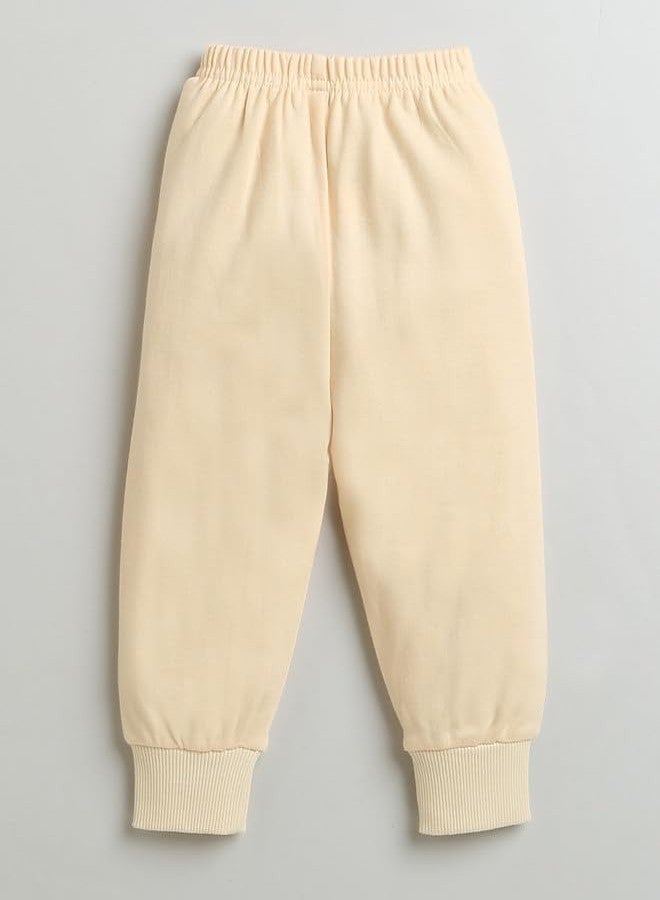 BUMZEE Peach Girls Full Sleeves Cotton Sweatshirt & Jogger Set Age - 3-6 Months (Peb10008B-pch) - Image 5