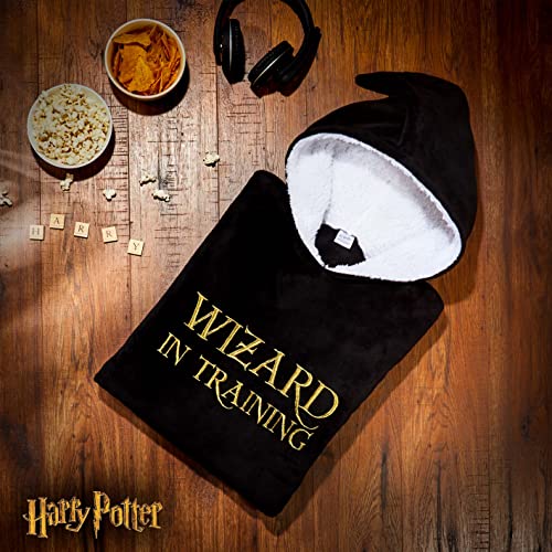 Harry Potter Oversized Blanket Hoodie Gifts for Women, Men, Adults Teens, Fleece Wearable Blanket with Hood and Pocket (Black) - Image 4