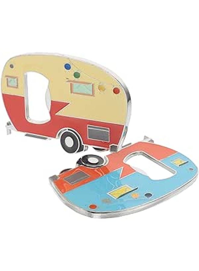 Zinc Alloy Cartoon Keychain Bottle Opener With Fridge Magnet Yellow Blue For Bar Home - Image 1