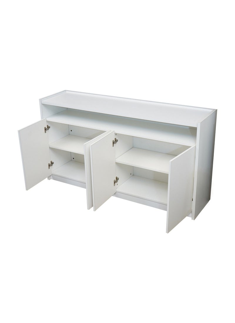 HUIMEI - Huimei 810-C02 Low Cabinet made with HDF matt  White Color - Image 1