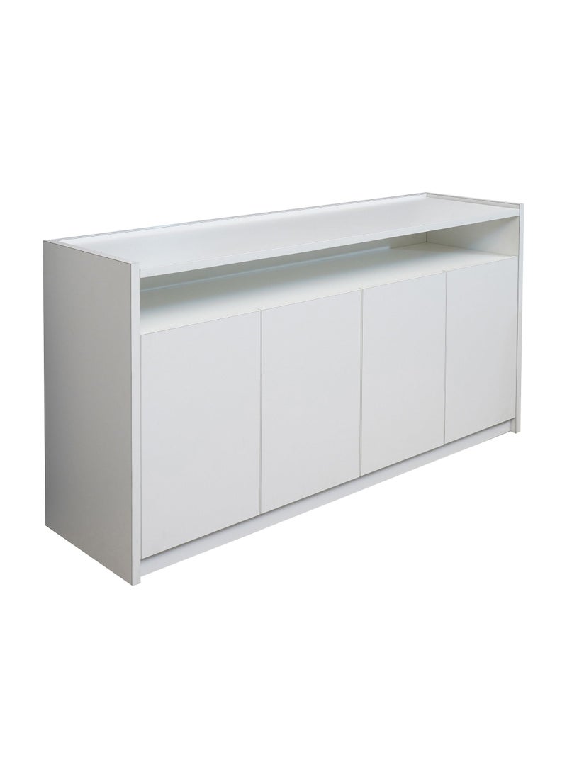 HUIMEI - Huimei 810-C02 Low Cabinet made with HDF matt  White Color - Image 1