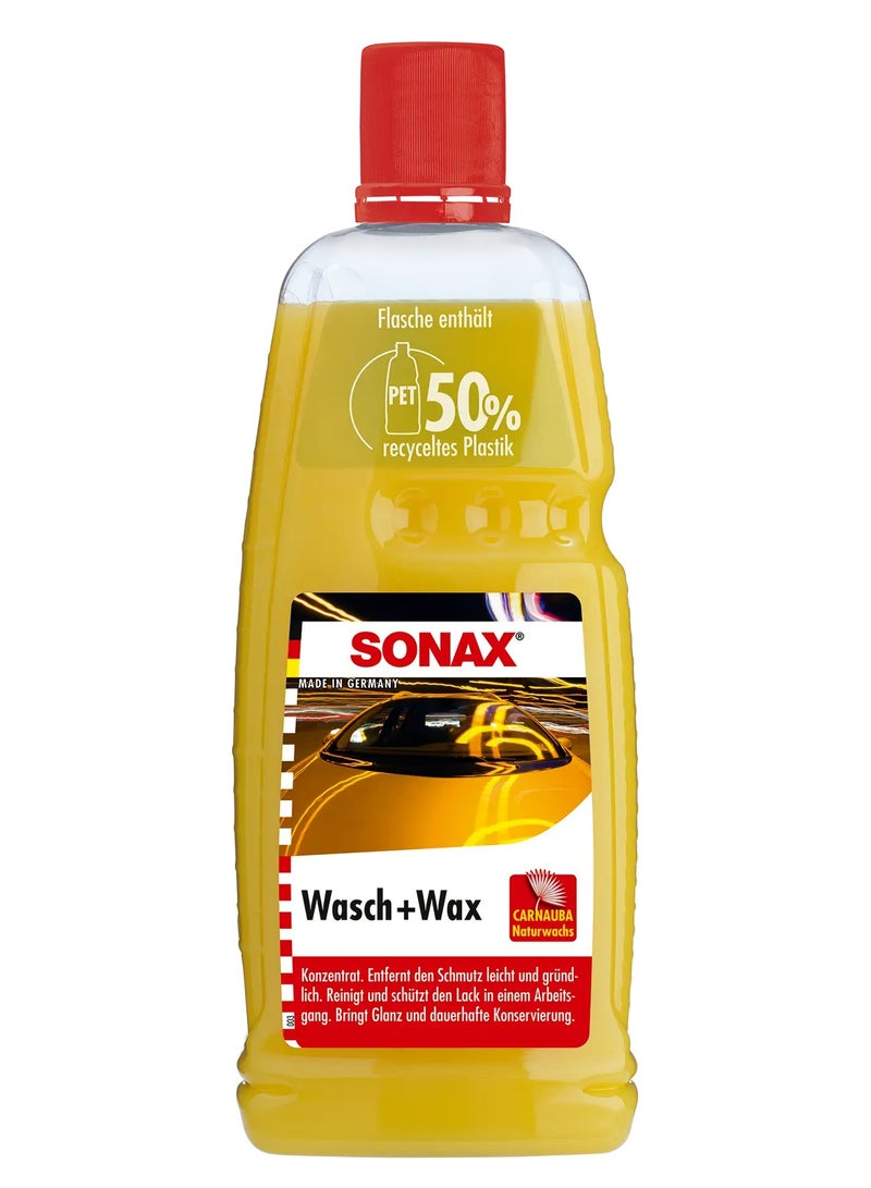 SONAX Shampoo and Wax (SONAX Wash & Wax 1 Liter ART.NO(313341)) - Image 1