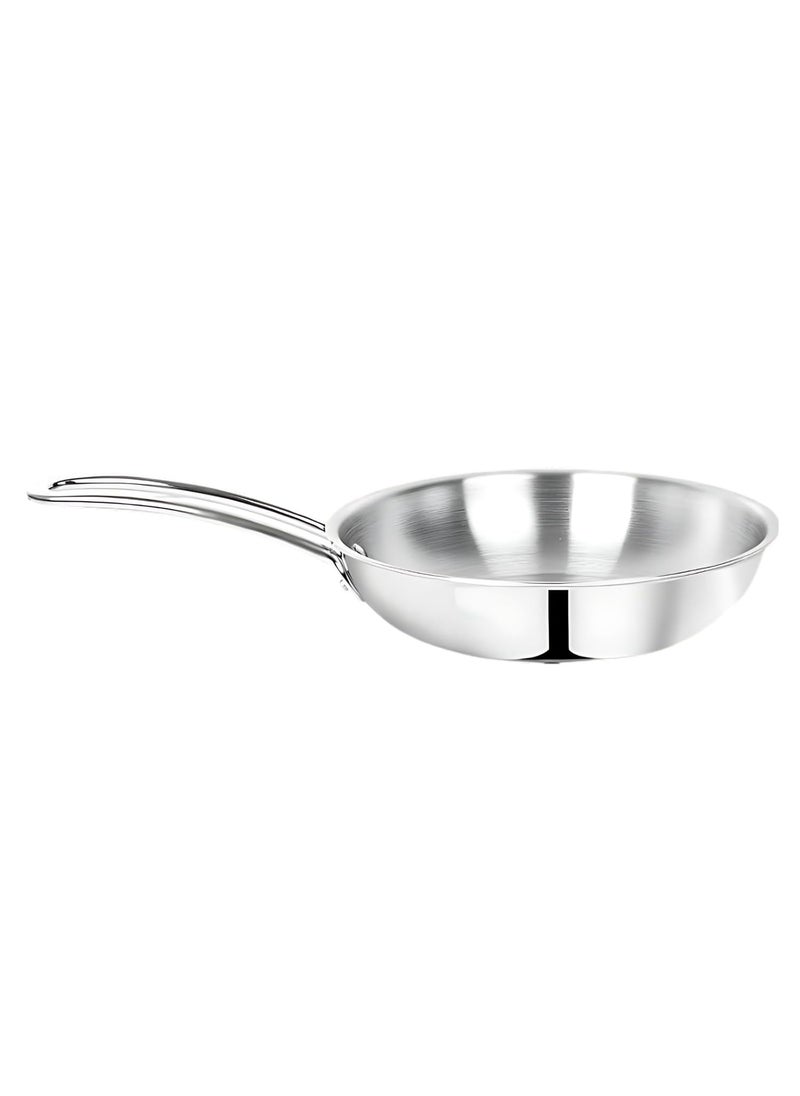 Classic Essentials CLASSIC ESSENTIALS Triply Stainless Steel Fry pan | Frying Pan for Cooking (22cm, 1.2Ltr) Induction and Gas Ready | Heavy Bottom, Ergonomic Cast Handle, Silver  - Image 1