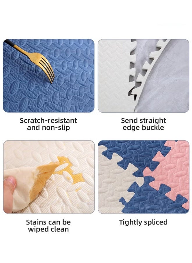 هوكور 36 قطعة من سجاد اللعب للأطفال، سجاد اللعب القابل للتركيب للأطفال الرضع، سجاد اللعب على البطن وسجاد الزحف، سجاد أرضي سميك ومطور للأطفال الرضع والأطفال الصغار والأطفال، للاستخدام الداخلي والخارجي، خالٍ من مادة BPA، 30*30 سم، 0.8 سم، EVA ناعم - Image 5