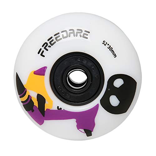 FREEDARE Skateboard Wheels 52mm with Bearings and Spacers Installed (Pink, Pack of 4) - Image 4