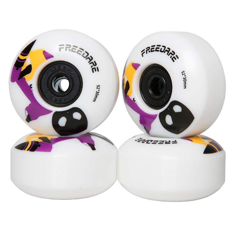 FREEDARE Skateboard Wheels 52mm with Bearings and Spacers Installed (Pink, Pack of 4) - Image 5