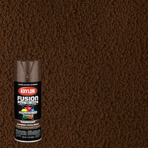 Krylon Fusion All-In-One Adhesive Hammered Finish Spray Paint for Indoor/Outdoor Use, 12 oz, Cocoa Brown - Image 2