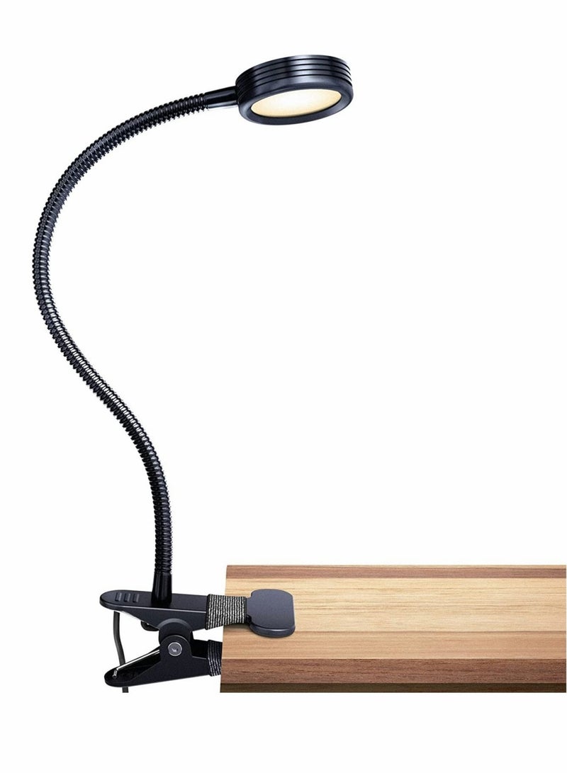 Captaintech Book Lights, Reading Light, Clip-On Light, Aluminum Reading Lamp, Cool & Warm LED Light, for Reading in Bed or Deep Focus, Eye-Friendly Clamp Light (Black) - Image 1