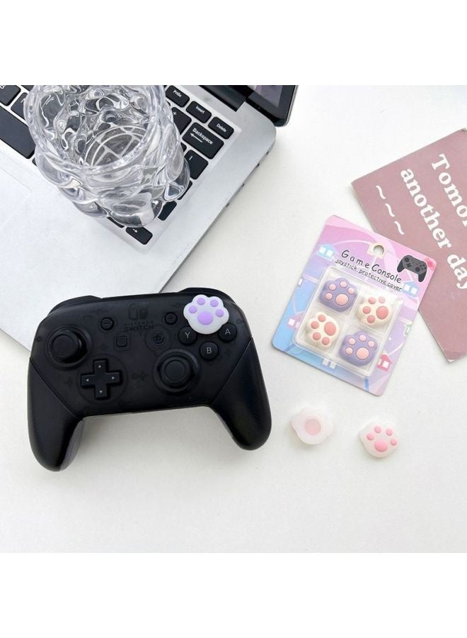 Silicone Cat Claw Suitable For Nintendo Switch Pro Controller Rocker Cover Ns Pro Ps5 Ps4 Rocker Cap-product Color: Solid Black And Brown Cat Claws  - Image 3