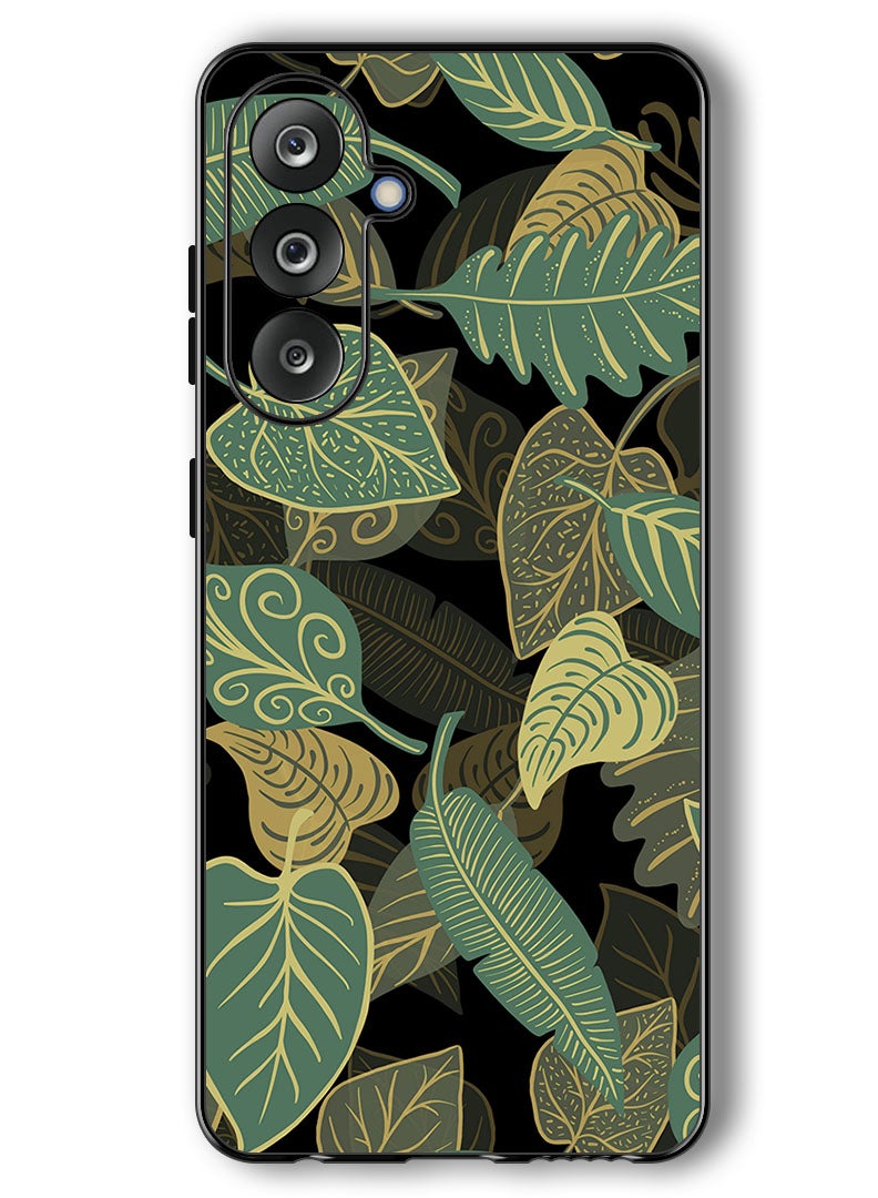 Theodor Case Compatible with Samsung Galaxy F36/ M36 6.7 Inch Protection Shockproof Bumper Cover leaves_patterns_texture - Image 1