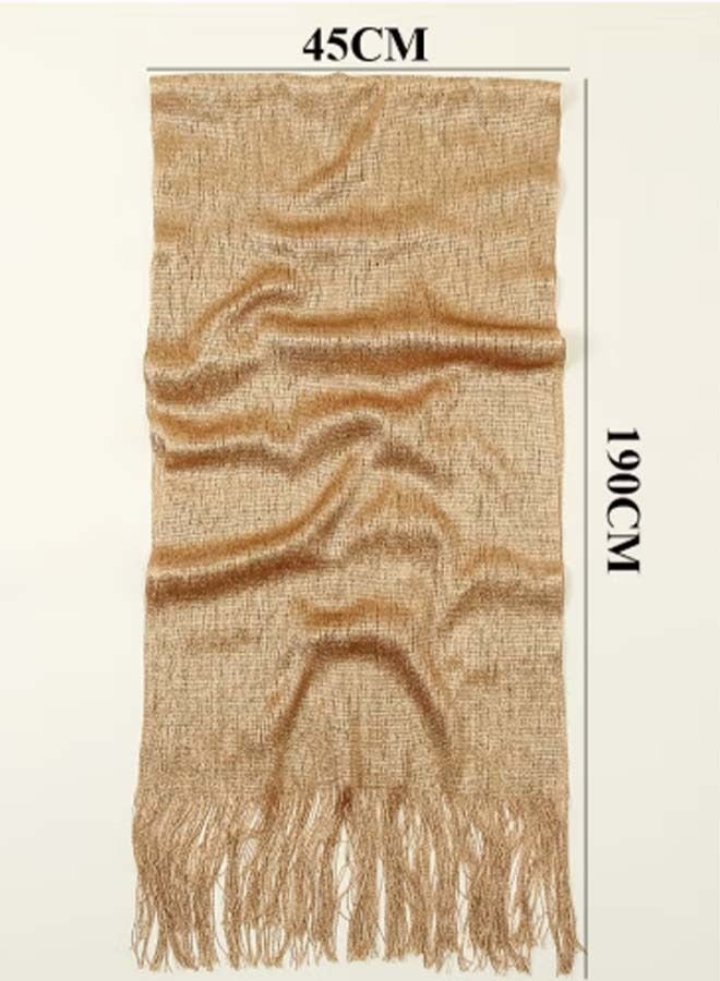 Sparkling Metallic Shawl and Wrap for Evening Dresses Wedding Fringed Shawls Wrap Scarf for Women  - Image 3