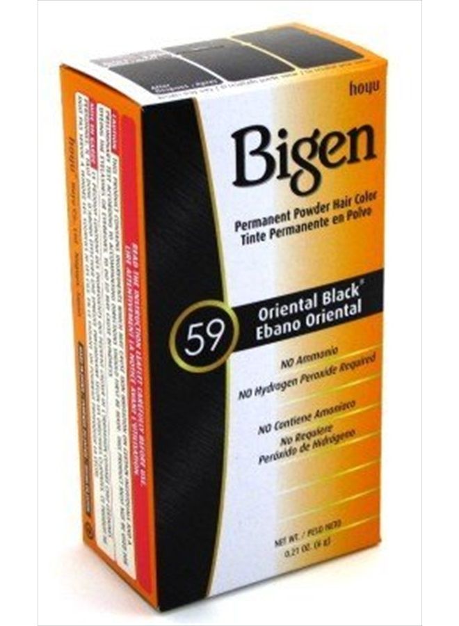 Bigen Permanent Powder Hair Color 59 Oriental Black 1 ea (Pack of 3)
