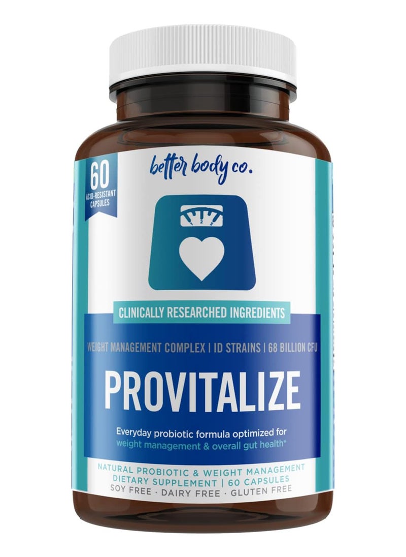 better body co. Original Provitalize Natural Menopause Probiotics For Weight Gain Hot Flashes Night Sweats Low Energy Mood Swings Gut Health  - Image 1