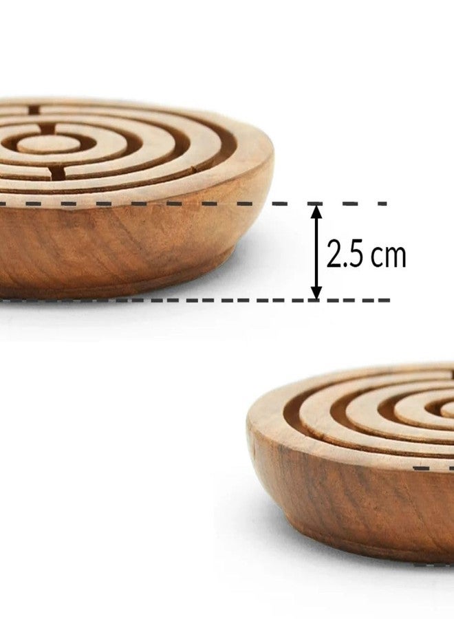 Mittimate Wooden Maze & Labyrinth (4 Inch) Puzzle Game for Kids I Bhool Bhulaiyaa Indoor Activity Board Game for Children I Brain Teaser Toys - Image 2