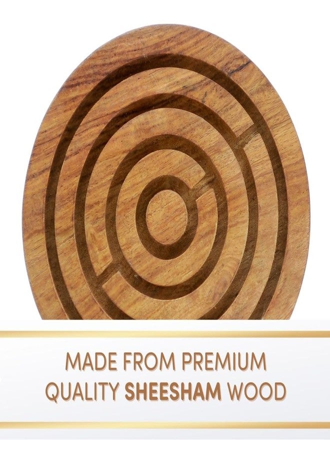 Mittimate Wooden Maze & Labyrinth (4 Inch) Puzzle Game for Kids I Bhool Bhulaiyaa Indoor Activity Board Game for Children I Brain Teaser Toys - Image 4