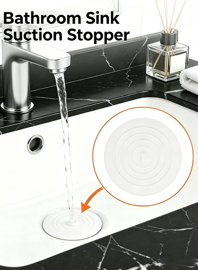 Tub Stopper 2 Pack, 6 inches Large Silicone Drain Plug Hair Stopper Flat Suction Cover for Kitchen Bathroom Accessories and Laundry - Image 4