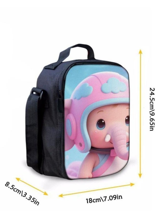 Unlock the new fashion of childish fun! Three-piece set of bags, cartoon elements for children and teenagers (students, children, friends' outings, mountain climbing, schooling, etc. can be used) - 68