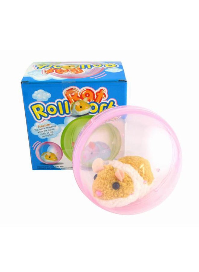 Generic Simulation Electric Bunny Rolling Ball Hamster Pink Running Ball Squirrel Children Plush Baby Learning To Climb Toy Cat-Color:ABC-138846-Big Head Mouse  - Image 4