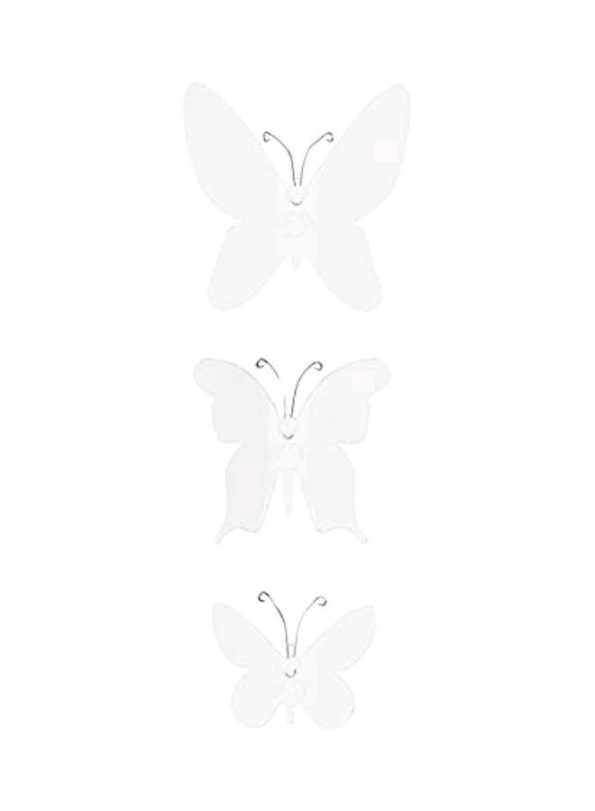 NIBEMINENT 9-Piece Butterfly Designed Metal Wall Decor Silver - Image 1