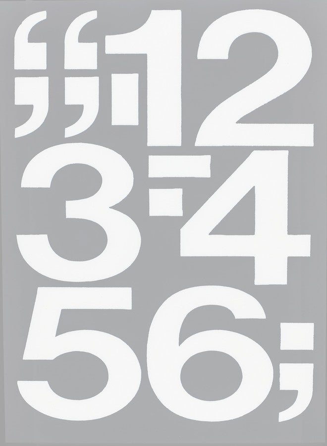 CHARTPAK Self-Adhesive Vinyl Numbers, 3 Inches High, White, 10 per Pack (01176) - Image 2
