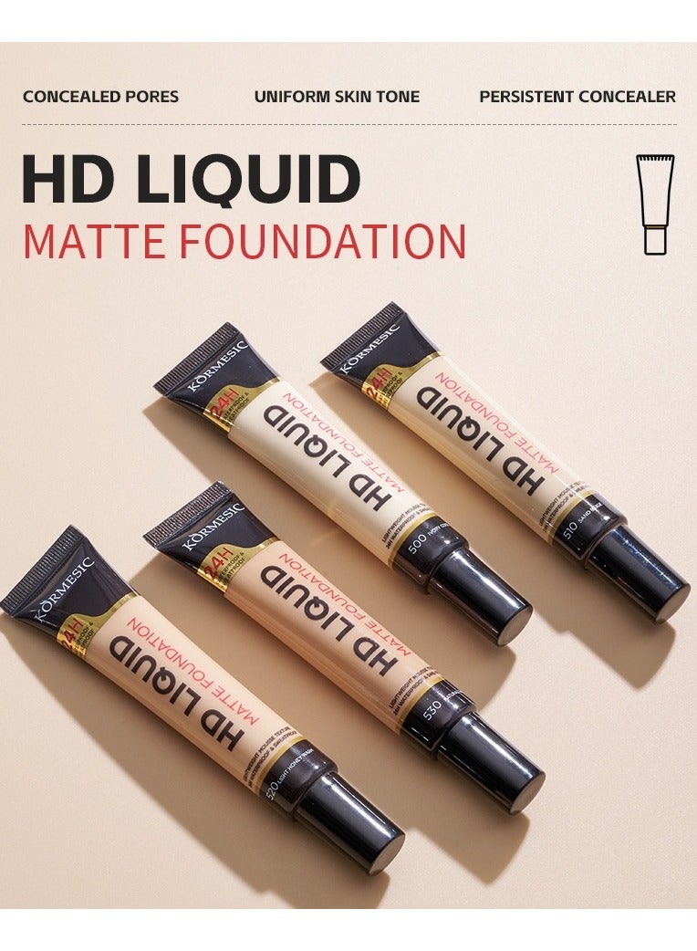 Kormesic HD Liquid Foundation #500 30g - Lightweight & Long-lasting - Image 4