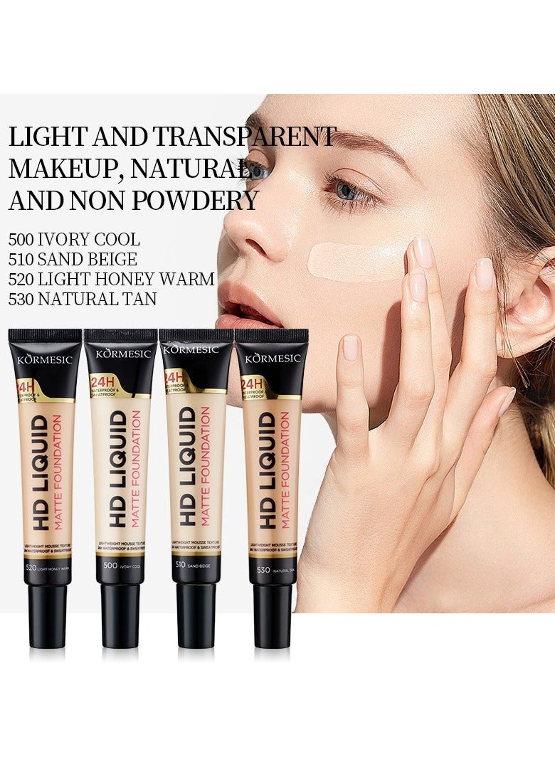 Kormesic HD Liquid Foundation #500 30g - Lightweight & Long-lasting - Image 5