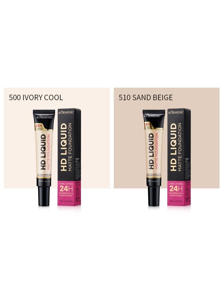 Kormesic HD Liquid Foundation #500 30g - Lightweight & Long-lasting - Image 2