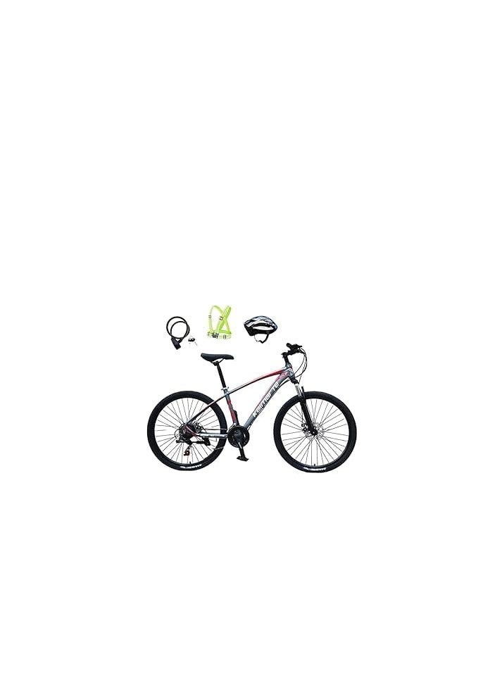 Generic Mountain Bike, Disc Brake, 21 Speed, 27.5 Inch, Kamarati, Red/Grey 
